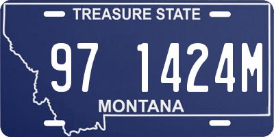 MT license plate 971424M