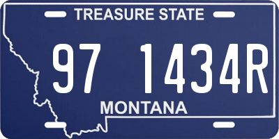 MT license plate 971434R