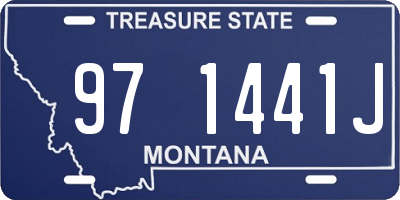 MT license plate 971441J