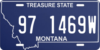 MT license plate 971469W