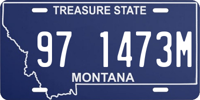 MT license plate 971473M