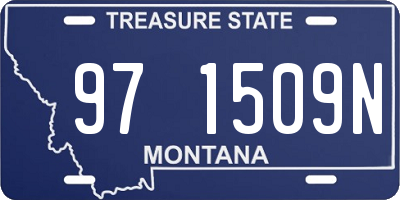 MT license plate 971509N