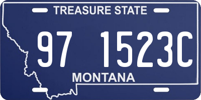 MT license plate 971523C