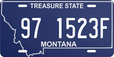 MT license plate 971523F