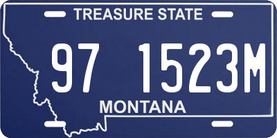 MT license plate 971523M