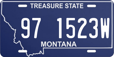 MT license plate 971523W
