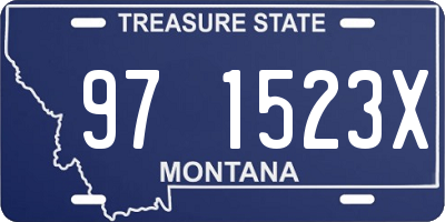 MT license plate 971523X