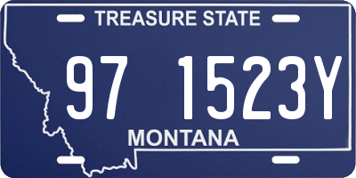 MT license plate 971523Y