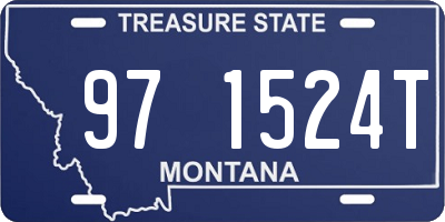 MT license plate 971524T