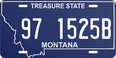 MT license plate 971525B
