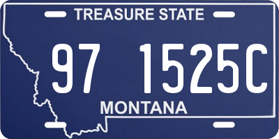 MT license plate 971525C