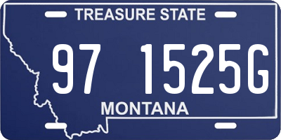 MT license plate 971525G