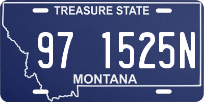 MT license plate 971525N