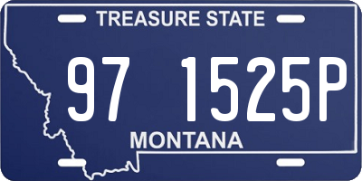 MT license plate 971525P