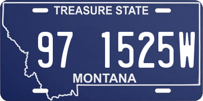 MT license plate 971525W