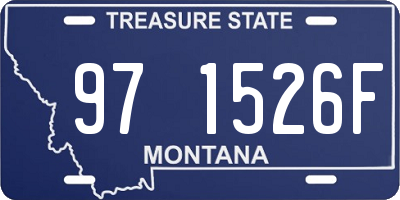 MT license plate 971526F
