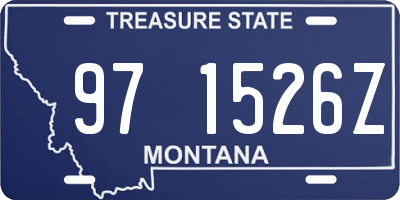 MT license plate 971526Z