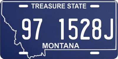 MT license plate 971528J