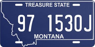 MT license plate 971530J