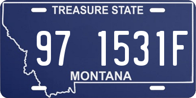 MT license plate 971531F