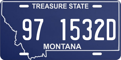 MT license plate 971532D