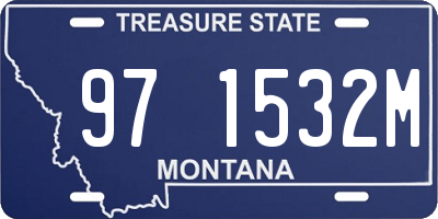 MT license plate 971532M