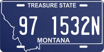 MT license plate 971532N