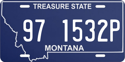 MT license plate 971532P