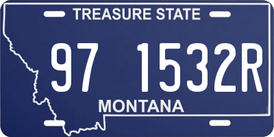 MT license plate 971532R