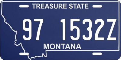 MT license plate 971532Z
