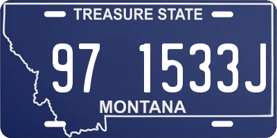 MT license plate 971533J