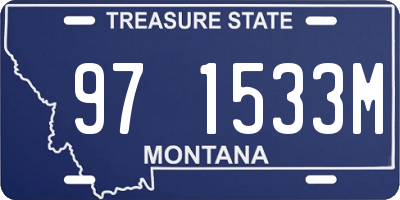 MT license plate 971533M