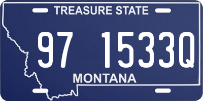 MT license plate 971533Q