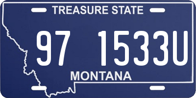 MT license plate 971533U