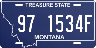MT license plate 971534F