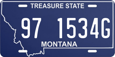 MT license plate 971534G