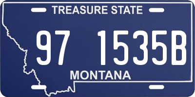 MT license plate 971535B