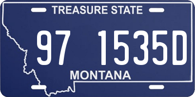 MT license plate 971535D