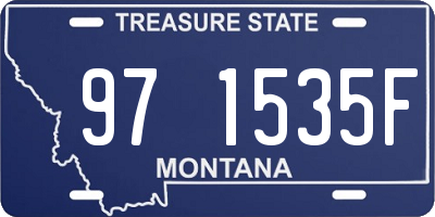 MT license plate 971535F
