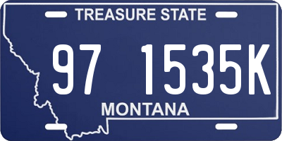 MT license plate 971535K