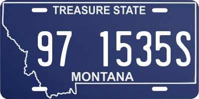 MT license plate 971535S