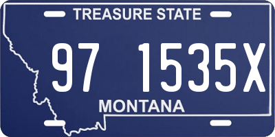 MT license plate 971535X