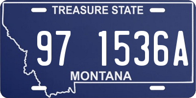 MT license plate 971536A