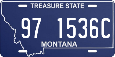 MT license plate 971536C