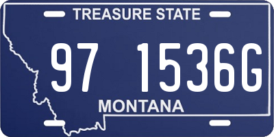 MT license plate 971536G