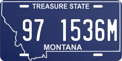 MT license plate 971536M
