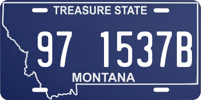 MT license plate 971537B