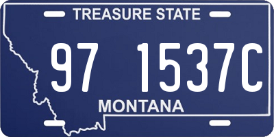 MT license plate 971537C