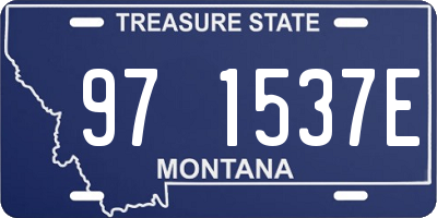 MT license plate 971537E