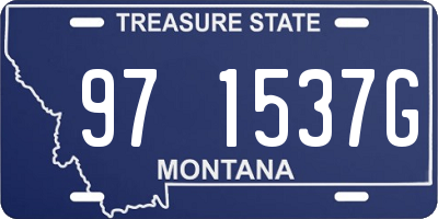 MT license plate 971537G
